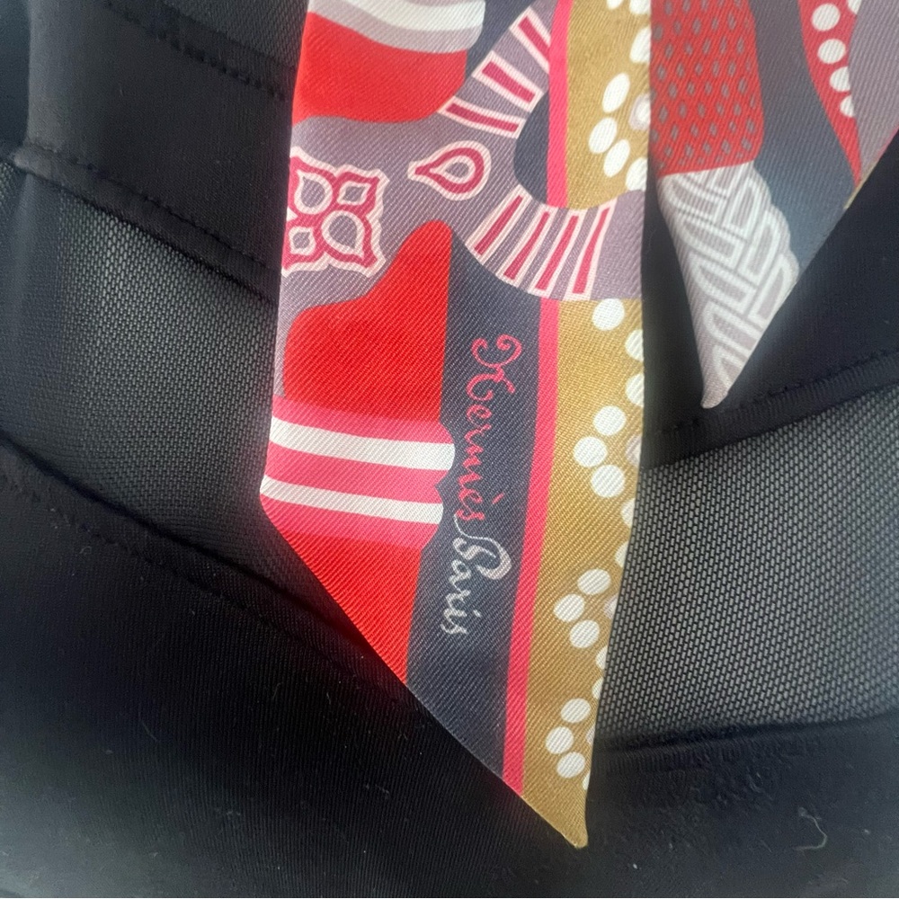 Hermes Multi-Colored Patterned Twilly Scarf Valen… - image 7
